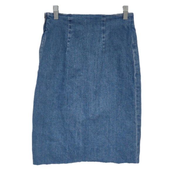 J.crew hemless jean skirt with zipper closure, size XS - Picture 2 of 9